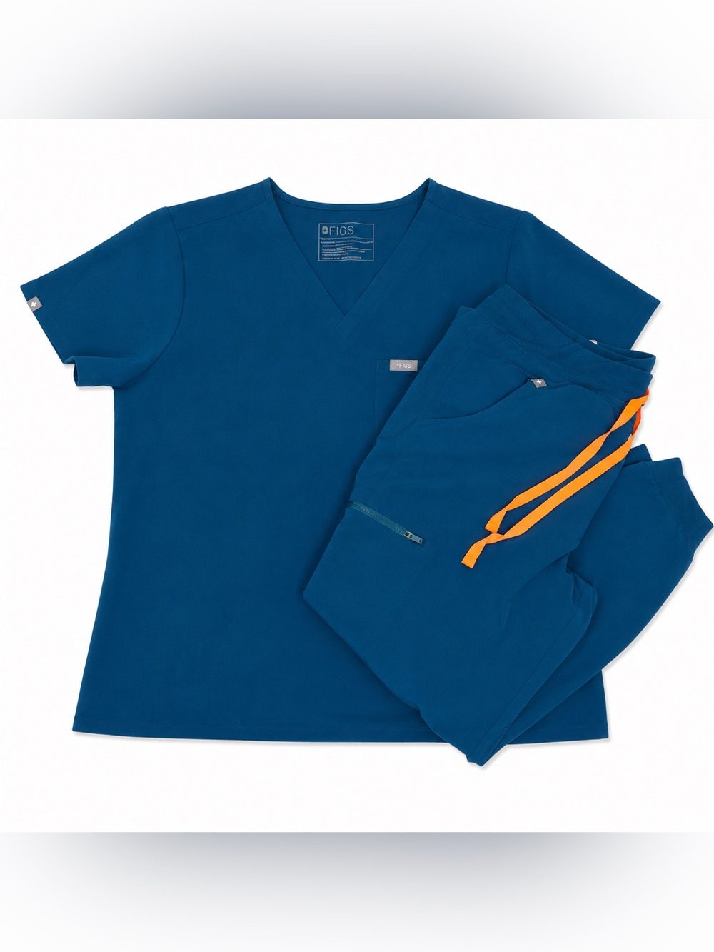 Figs Large Petite scrub top and jogger pant set